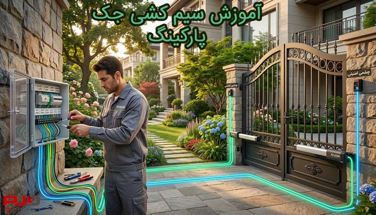سیم کشی جک درب پارکینگ؛ راهنمای گام‌به‌گام از کابل‌کشی تا اتصال ترمینال‌ها
